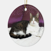 Tiger Cat Keramisch Ornament (Links)