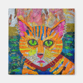 Tiger Cat Magneet (Voorkant)