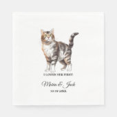 Tiger Cat Pet Bruiloft Volledige kleur Servet (Voorkant)