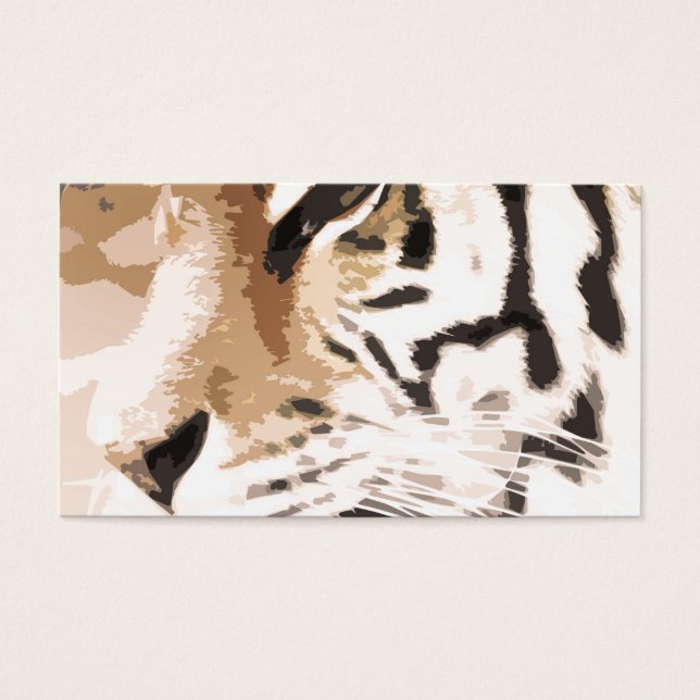 Tiger Cat print op maat gepersonaliseerde Jubilea Visitekaartjes (Voorkant)