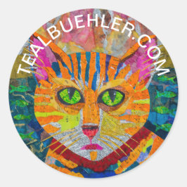 Tiger Cat Ronde Sticker