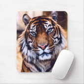 Tiger Cat sluit gekleurde wilde dieren af Muismat (Met muis)