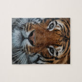 Tiger Cat Stripes Oerwoud Mist Animal Legpuzzel (Horizontaal)