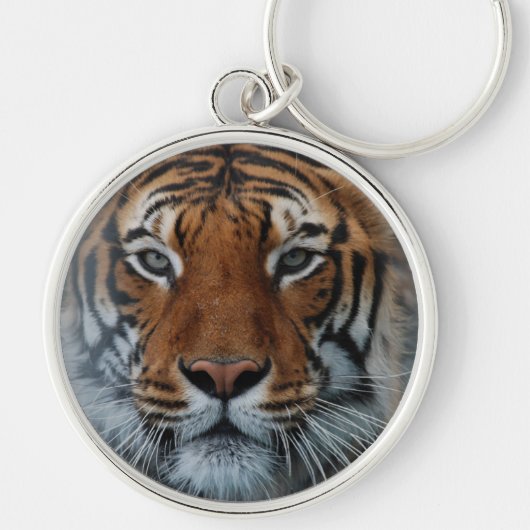 Tiger Cat Stripes Oerwoud Mist Animal Sleutelhanger (Voorkant)