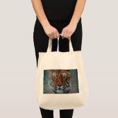 Tiger Cat Stripes Oerwoud Mist Animal Tote Bag (Voorkant (product))