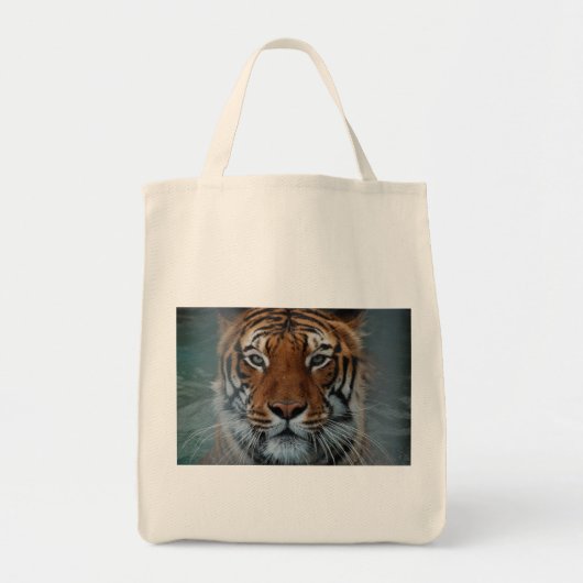 Tiger Cat Stripes Oerwoud Mist Animal Tote Bag (Voorkant)