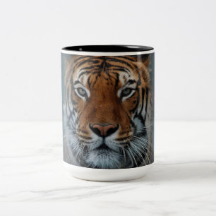 Tiger Cat Stripes Oerwoud Mist Animal Tweekleurige Koffiemok
