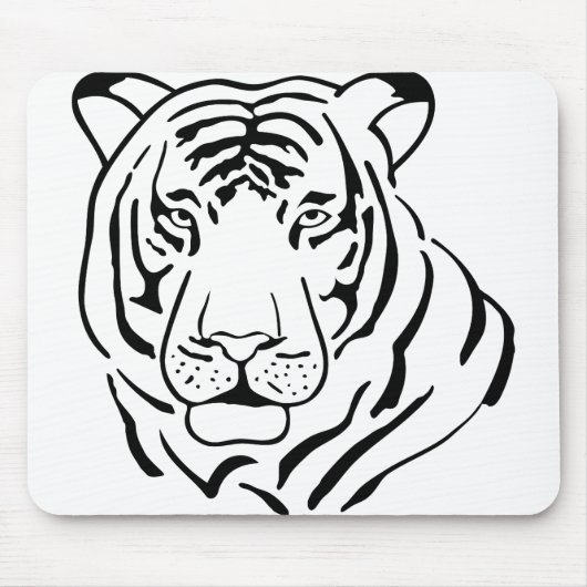 Tiger Cat Wild Cat Animal Vector Predator Fur Muismat (Voorkant)