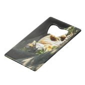 Tiger Catnap Creditkaart Flessenopener (Voorkant Gekanteld)