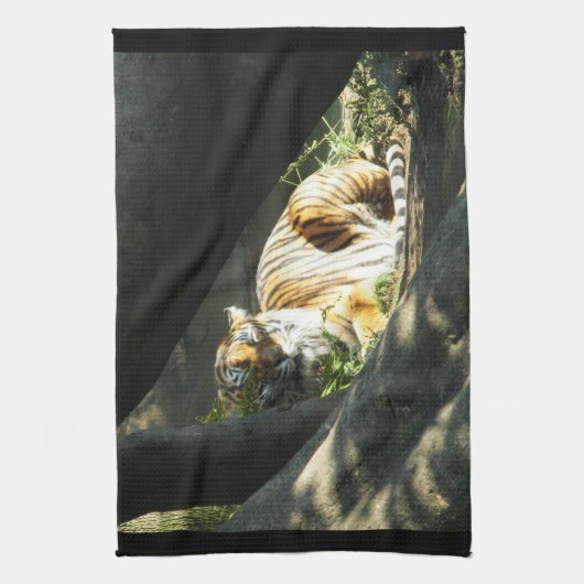 Tiger Catnap Theedoek (Verticaal)