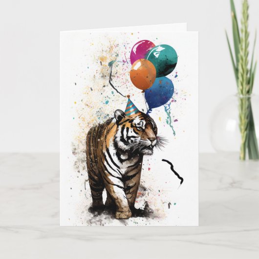 Tiger Celebration Wenskaart Kaart (Voorkant)
