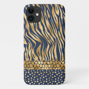 Tiger Chic Gold Chic Stylish Hoesje-Mate iPhone Ca Case-Mate iPhone Case
