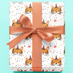 Tiger Child Verjaardag Cadeaupapier