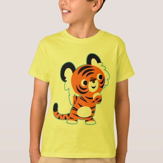 Tiger Children T-Shirt, geïnteresseerd in Cute Car T-shirt (Voorkant)