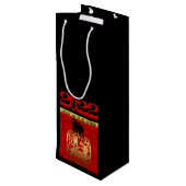 Tiger Chinese custom nieuwjaar dierwijn Bithday Wi Wijn Cadeautas (Achterkant Gekanteld)