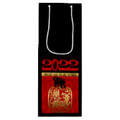 Tiger Chinese custom nieuwjaar dierwijn Bithday Wi Wijn Cadeautas (Voorkant)