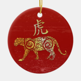 Tiger Chinese Zodiac Horoscoop sterrenbeeld Keramisch Ornament