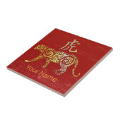 Tiger Chinese Zodiac Horoscoop sterrenbeeld Tegeltje (Zijkant)