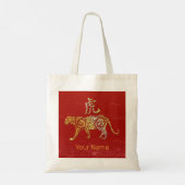 Tiger Chinese Zodiac Horoscoop sterrenbeeld Tote Bag (Achterkant)