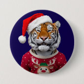 Tiger Christmas Button (Voorkant)