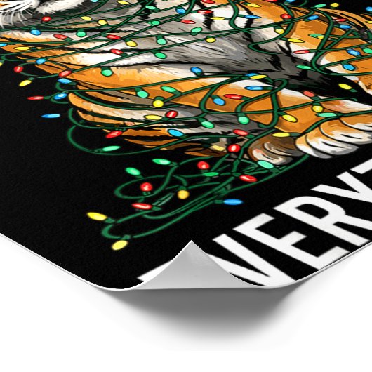 Tiger Christmas I'm Fine Everything Is Fine Wildli Poster (Hoek)