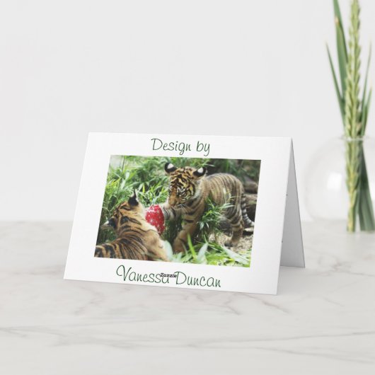 Tiger Christmas Kaart (Achterkant)