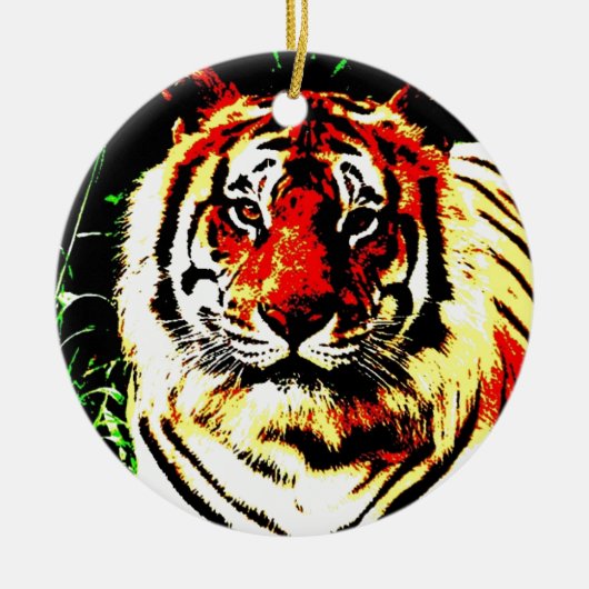 Tiger Christmas Tree Ornament (Voorkant)