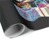 Tiger Christmas Tree Snow Funny Tiger Xmas Gift Cadeaupapier (Rol Hoek)