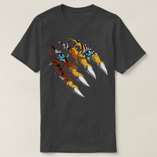 Tiger Claws Wildlife Zoologist Safari Zoo Lover Zo T-shirt (Design voorkant)