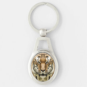 Tiger close-up sleutelketens sleutelhanger