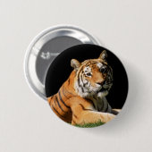 Tiger Closeup Ronde Button 5,7 Cm (Voorkant /achterkant)