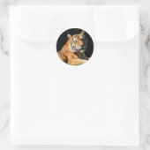 Tiger Closeup Ronde Sticker (Tas)