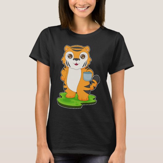 Tiger Coffee Cup T-shirt (Voorkant)
