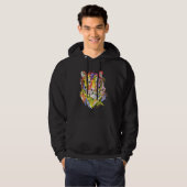 Tiger colourful animal art animal lovers hoodie (Voorkant volledig)