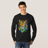 Tiger colourful animal art animal lovers tiger t-shirt (Voorkant volledig)