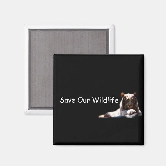 Tiger Conservation Fridge Magnet (Voorkant / Achterkant)