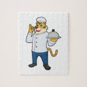 Tiger Cook Chef pet Platter Legpuzzel (Verticaal)
