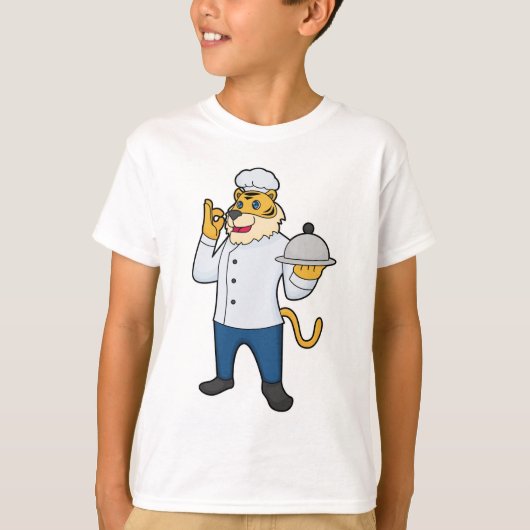 Tiger Cook Chef pet Platter T-shirt (Voorkant)