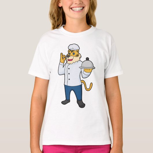 Tiger Cook Chef pet Platter T-shirt (Voorkant)