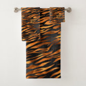 Tiger Copper Black Animal Print Bad Handdoek (Insitu)