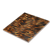 Tiger Copper Black Animal Print Tegeltje (Zijkant)