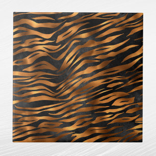 Tiger Copper Black Animal Print Tegeltje