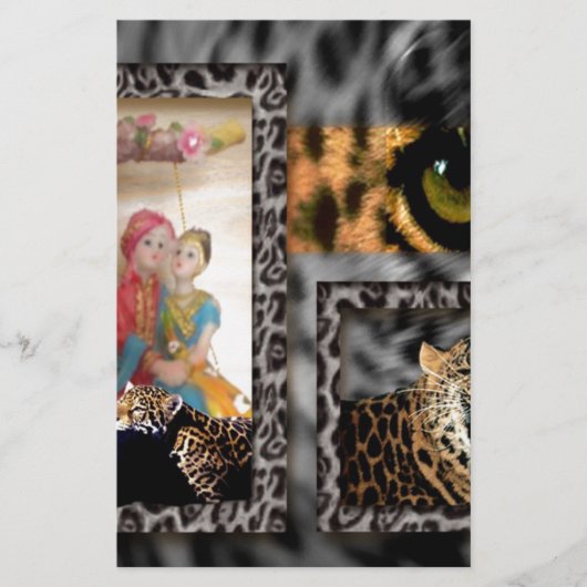 Tiger & Couple Art Print Briefpapier (Voorkant)