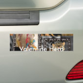 Tiger & Couple Art Print Bumpersticker (Op auto)