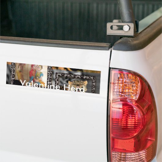 Tiger & Couple Art Print Bumpersticker (Op Truck)