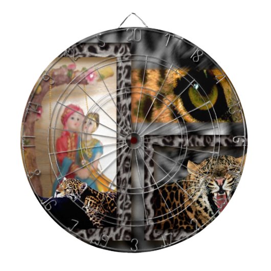 Tiger & Couple Art Print Dartbord (Voorkant)