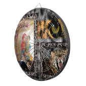 Tiger & Couple Art Print Dartbord (Voorkant Rechts)