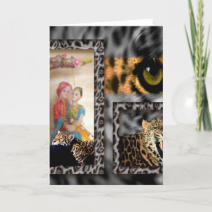 Tiger & Couple Art Print Feestdagen Kaart