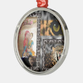 Tiger & Couple Art Print Metalen Ornament (Links)