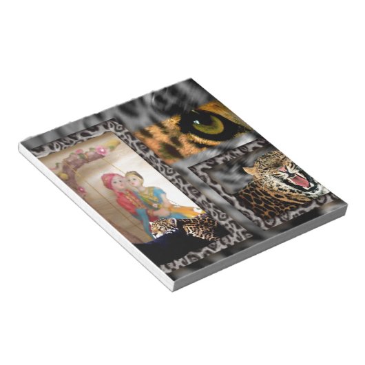 Tiger & Couple Art Print Notitieblok (Schuin)